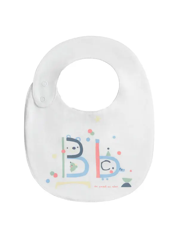 Baby Neutral Set of 3 - Cotton Fancy Printed Bibs 2 Image