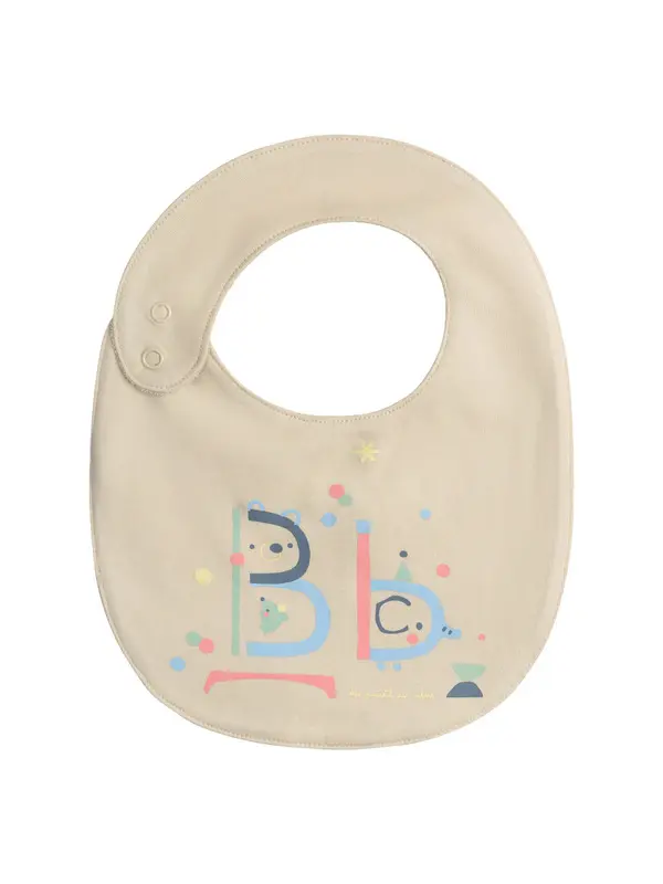 Baby Neutral Set of 3 - Cotton Fancy Printed Bibs 3 Image