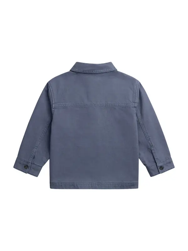 Cotton Twill Button-Down Overshirt With Pockets 1 Image