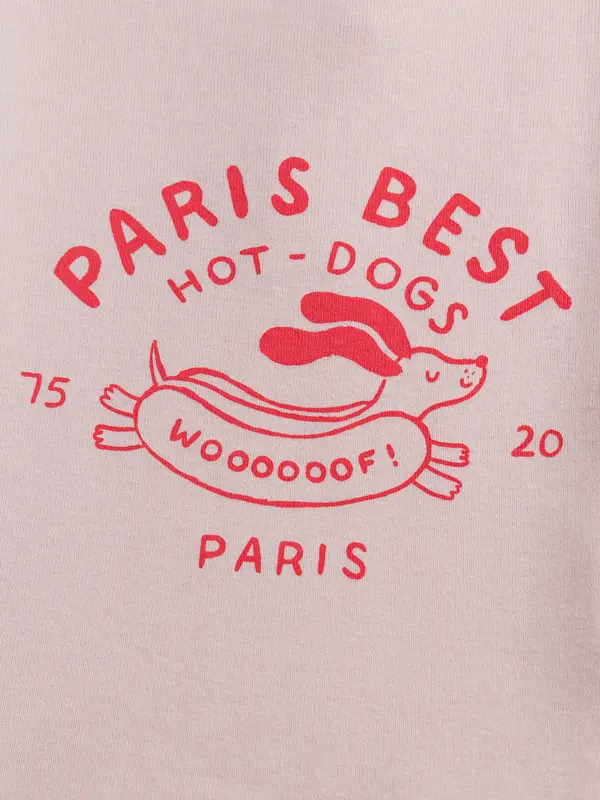 Short Sleeve T-shirt with "Paris Hot-Dogs" Print 1 Image