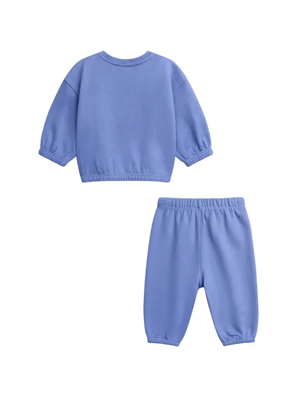 Kids Baby Boy Two-Piece Sweatshirt And Joggers Set With Animal Graphics 1 Image