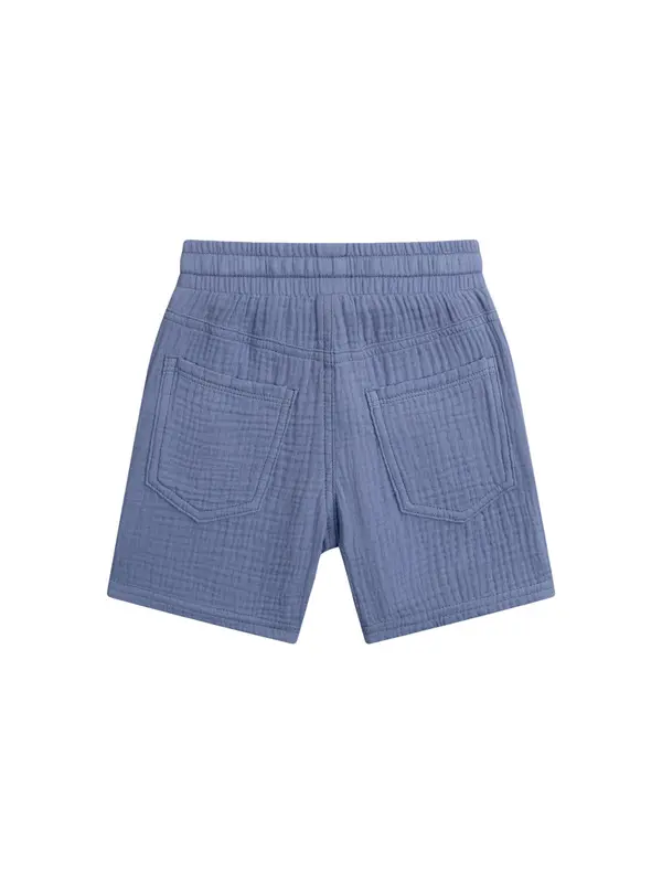 Muslin Cotton Shorts with "Summer Boy" Patch 2 Image
