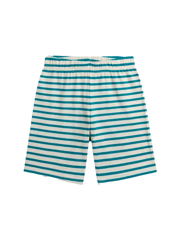 Phosphorescent Striped Short Pyjamas with "Funny Monster" Pattern 6 Image