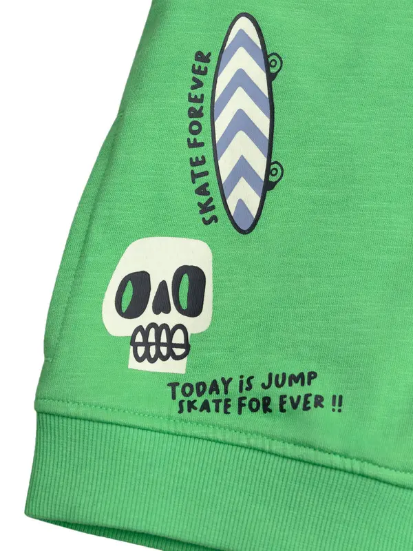 "Let's Skate" Graphic Zip-Up Hoodie 3 Image