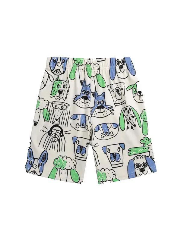 All-Over Dog Print T-Shirt and Shorts 2-Piece Cotton Set 2 Image