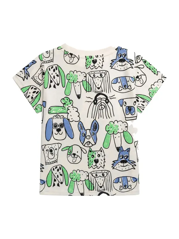 All-Over Dog Print T-Shirt and Shorts 2-Piece Cotton Set 4 Image
