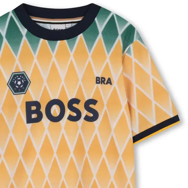 Diamond Pattern Short Sleeve T-shirt  2 Image