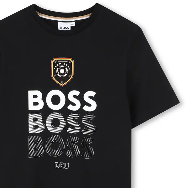 Round neck Logo Print Cotton Short Sleeve T-shirt 2 Image