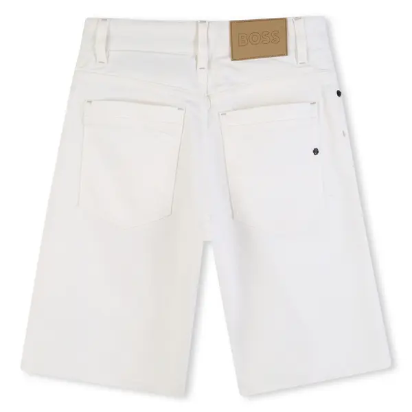Bermuda Cotton Shorts with Logo Patch 1 Image