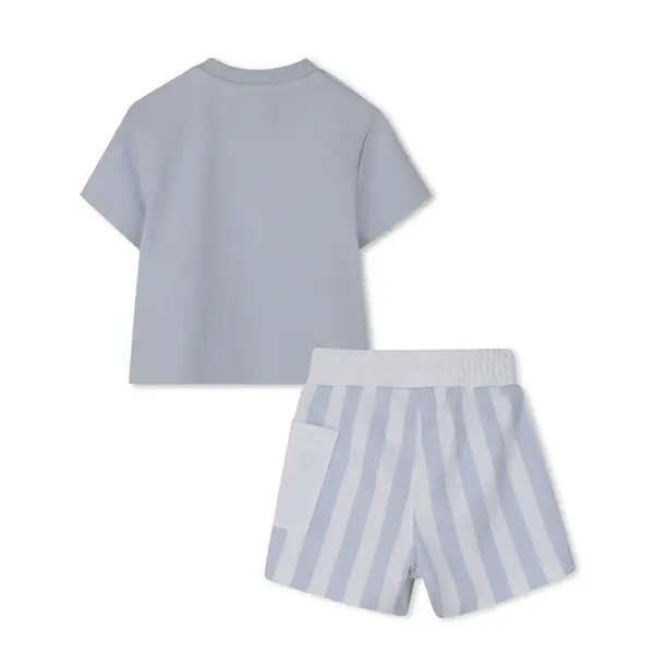 Gift-boxed T-shirt & Striped Shorts Set 3 Image
