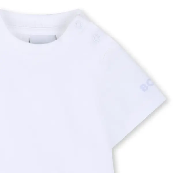 Striped Dungarees & Short Sleeve T-shirt Set 2 Image