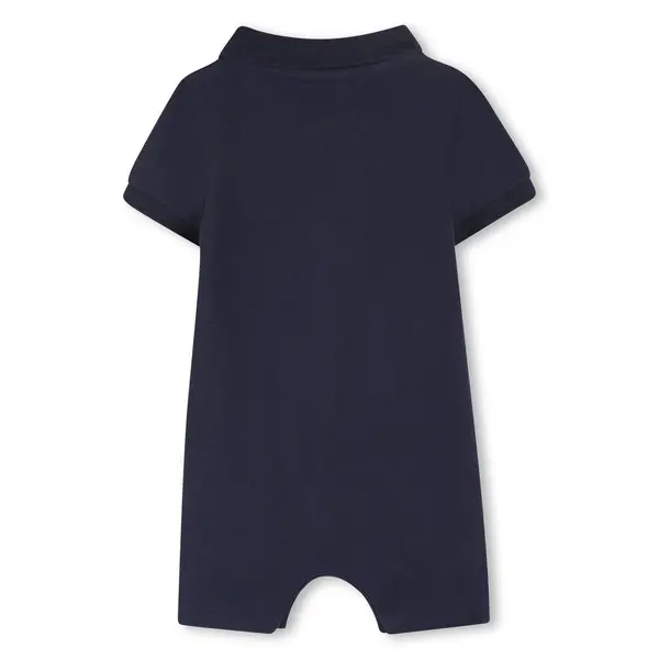 Cotton Polo Short Sleeve Romper 1 Image