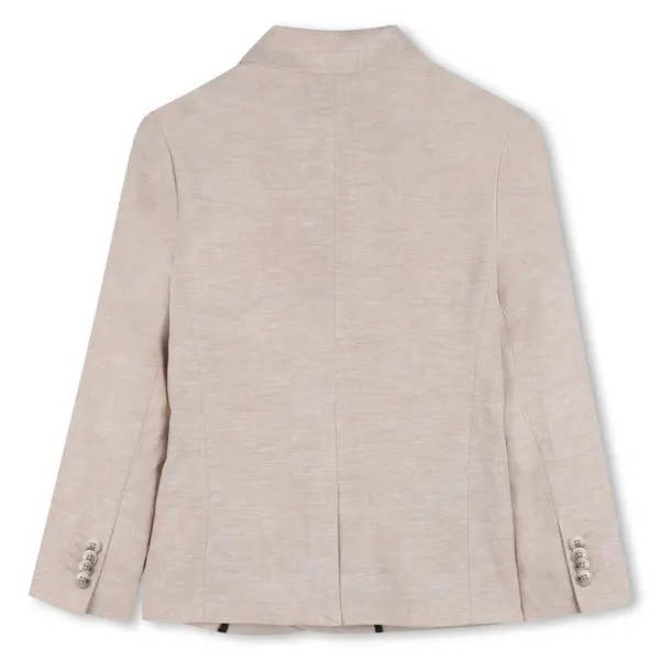 Linen Flax Single-Breasted Long Sleeves Blazer 1 Image