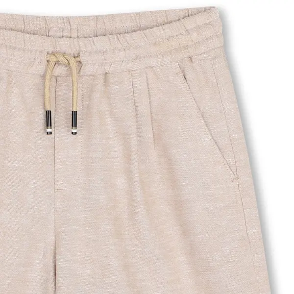 Elasticated Waistband Shorts with Tonal Stitching 2 Image