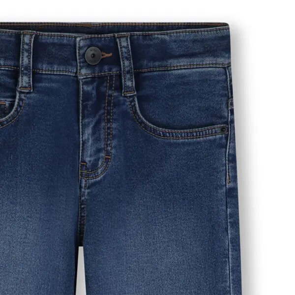 Straight Leg Logo Patch Denim Jeans 1 Image