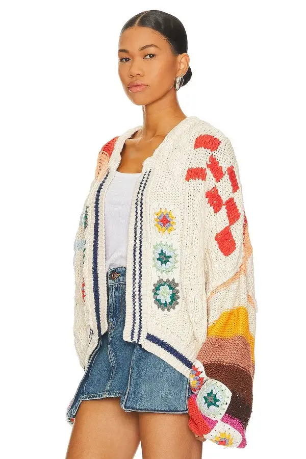 Clear Skies Long Puff Sleeves Cardigan 1 Image