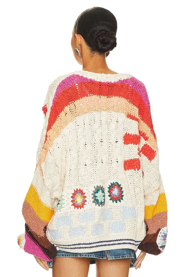 Clear Skies Long Puff Sleeves Cardigan 2 Image