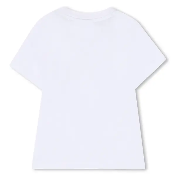 Halftone "Box" Logo Print Short Sleeve Cotton T-Shirt 1 Image