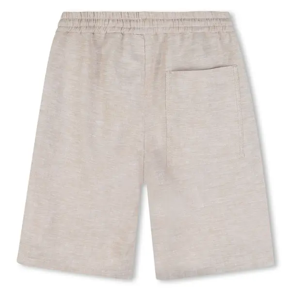 Seam Pocket Drawstring Linen Shorts 1 Image