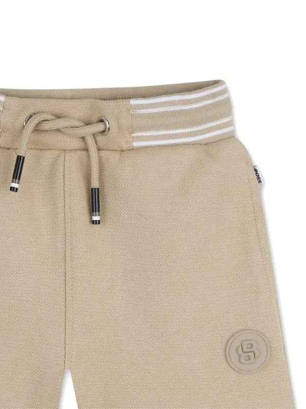 Logo Striped Waistband Cotton Shorts 1 Image