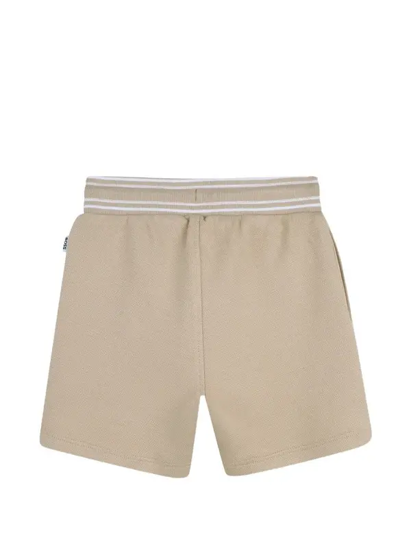 Logo Striped Waistband Cotton Shorts 2 Image
