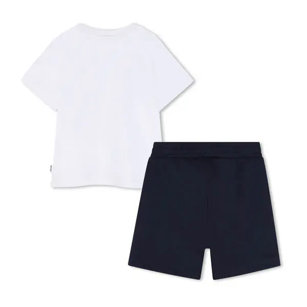 Striped Short Sleeve T-shirt & Shorts set 1 Image