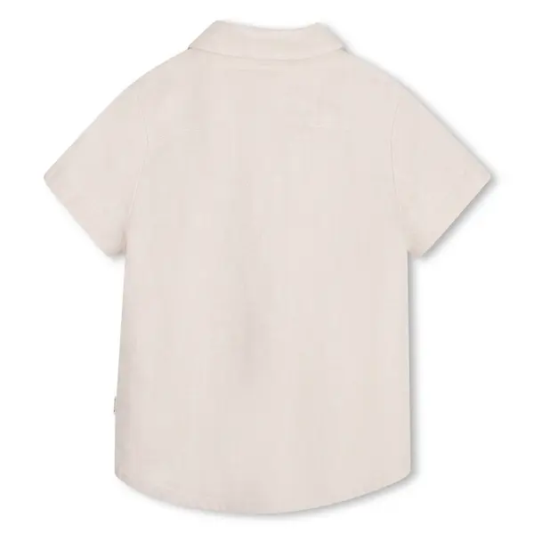 Kids Baby Boy Chest Pocket Fabric Short Sleeve Shirt 1 Image