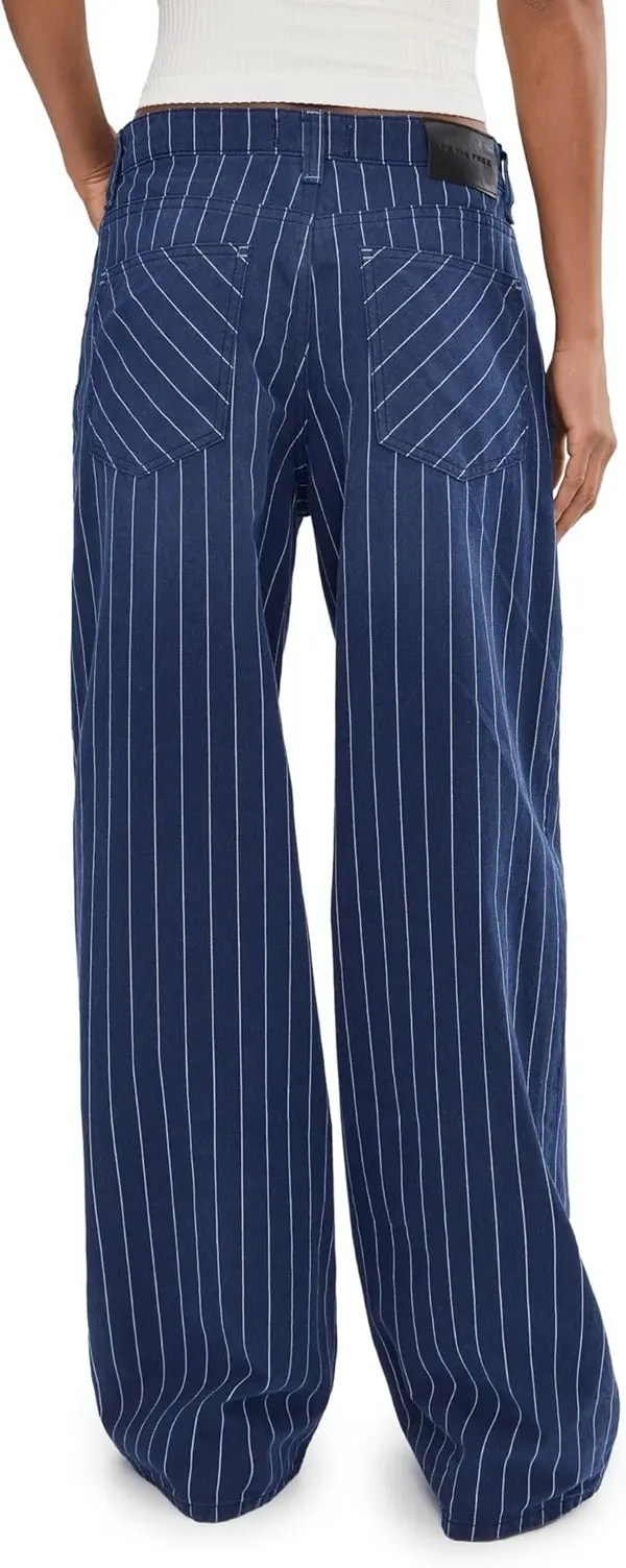 Striped Boyfriend Jeans 2 Image