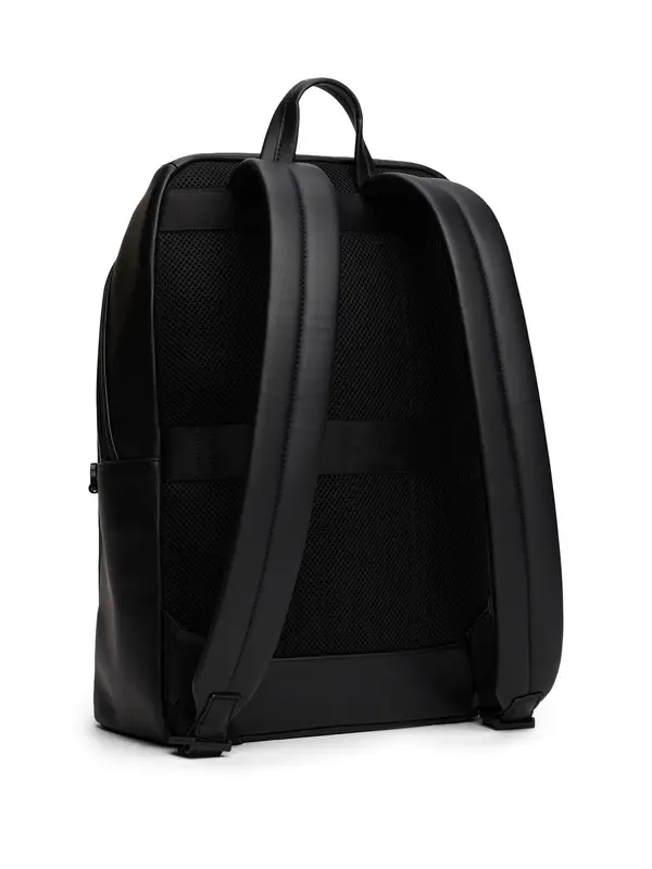 Modern Repeat Flag Mixed Texture Backpack Bag  2 Image