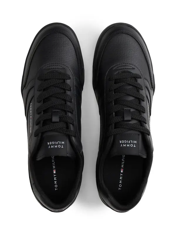 Leather Debossed Logo Cupsole Trainers  1 Image