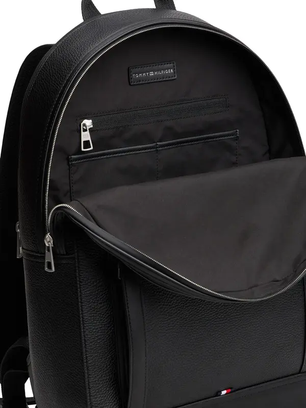 Central Leather Backpack Bag with Mesh Back Panel 1 Image