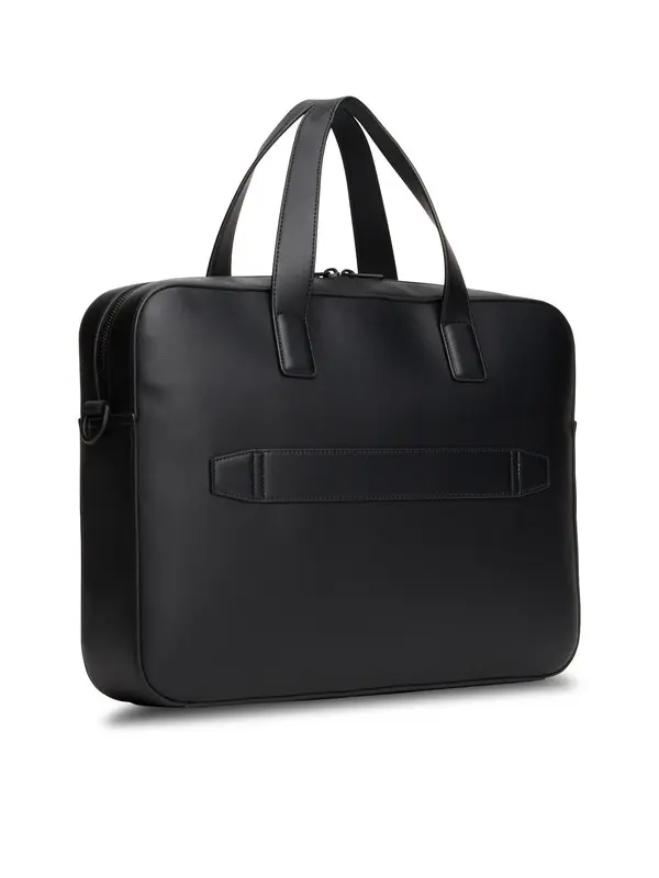 Double-zip Closure Corporate Leather Laptop Bag 1 Image
