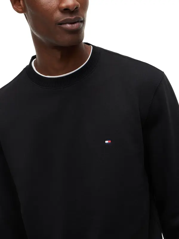 Flag Embroidery Terry Crew Neck Sweatshirt 2 Image