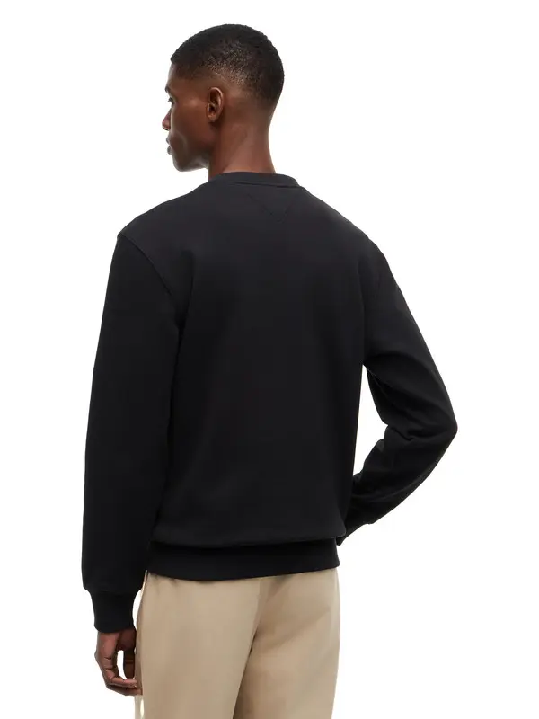 Flag Embroidery Terry Crew Neck Sweatshirt 4 Image