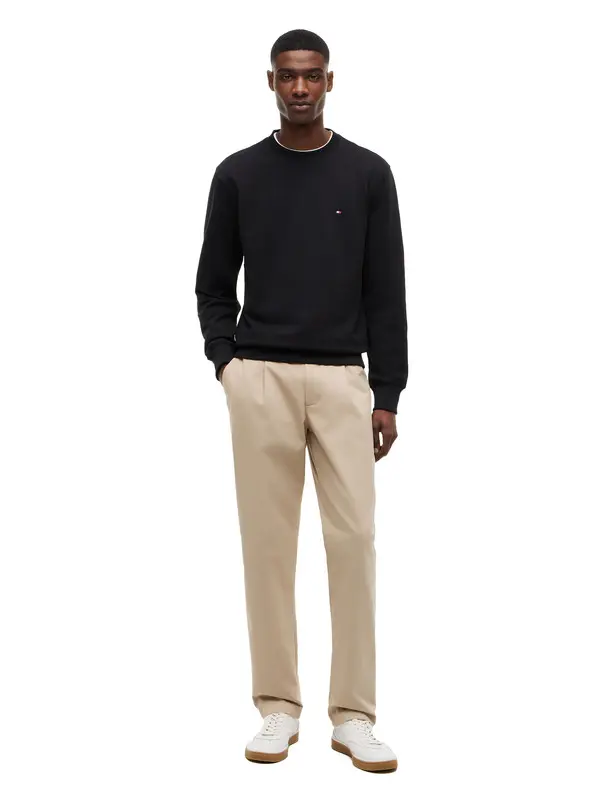 Flag Embroidery Terry Crew Neck Sweatshirt 5 Image