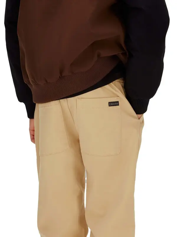 Straight Cotton Sateen Trousers 2 Image