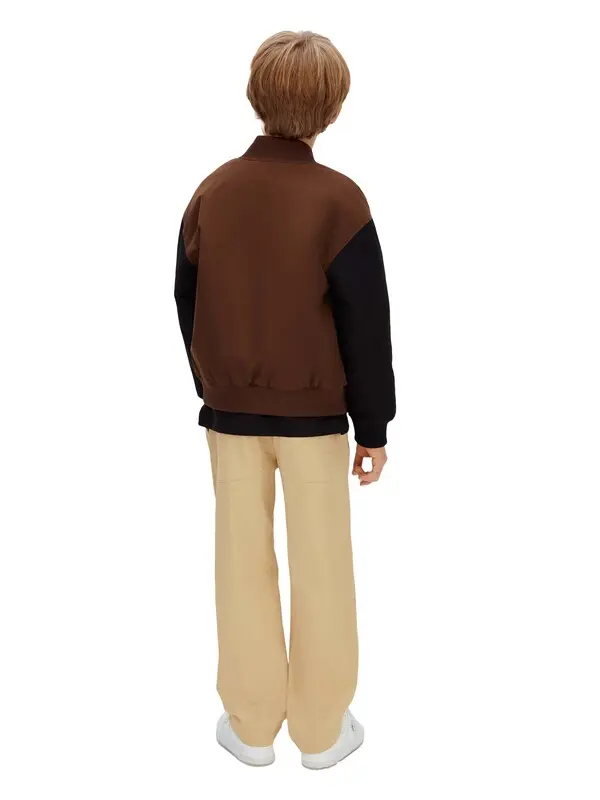 Straight Cotton Sateen Trousers 3 Image