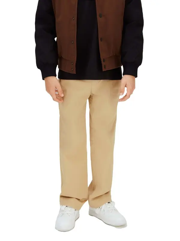 Straight Cotton Sateen Trousers 4 Image