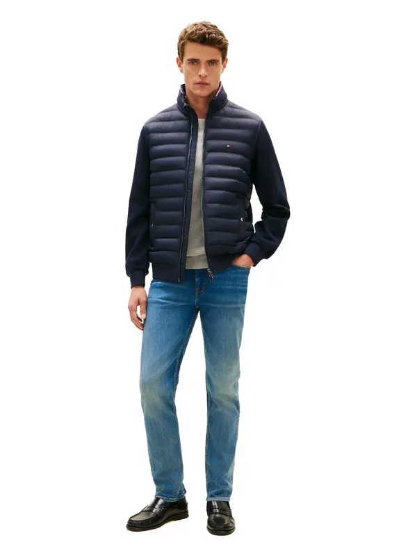 Mixed Texture Quilted Zip-Thru Sweatshirt 3 Image