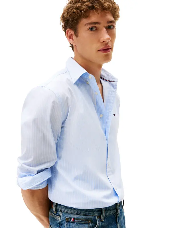 TH Flex Regular Fit Pinstripe Shirt 2 Image