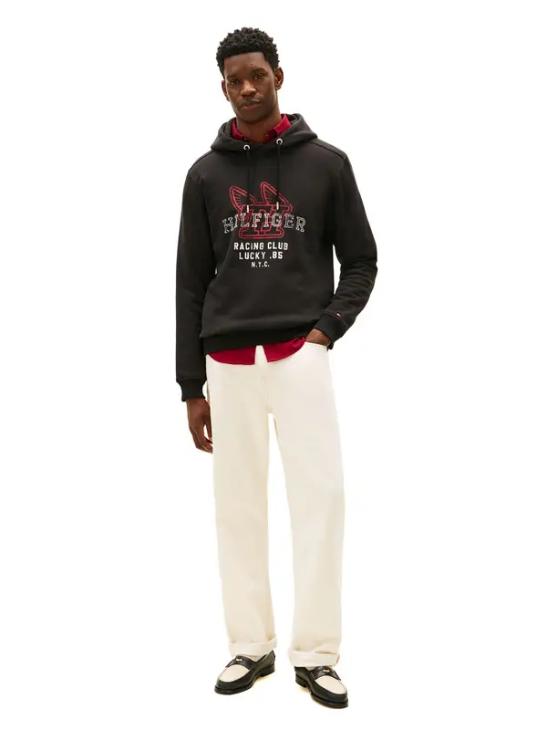 Graphic Terry Drawstring Hoody 3 Image