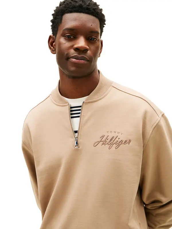 Baseball Collar Quarter-Zip Jumper 2 Image