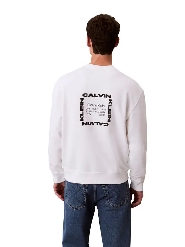 Cotton Sweatshirt with Back Graphic 1 Image