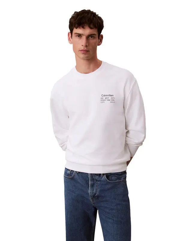 Cotton Sweatshirt with Back Graphic 2 Image