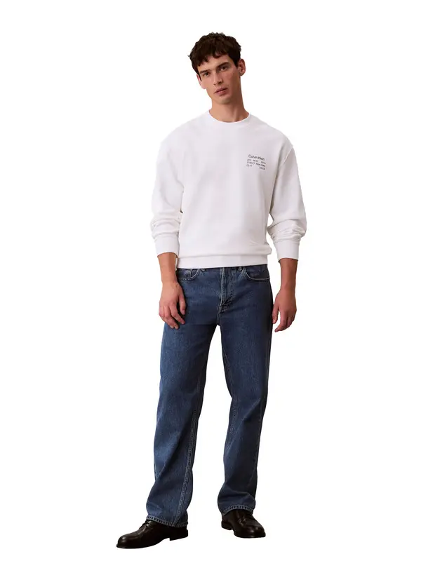 Cotton Sweatshirt with Back Graphic 3 Image