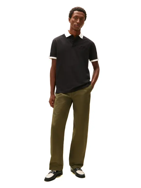 Mesh Detail Classic Short Sleeve Polo T-Shirt 3 Image