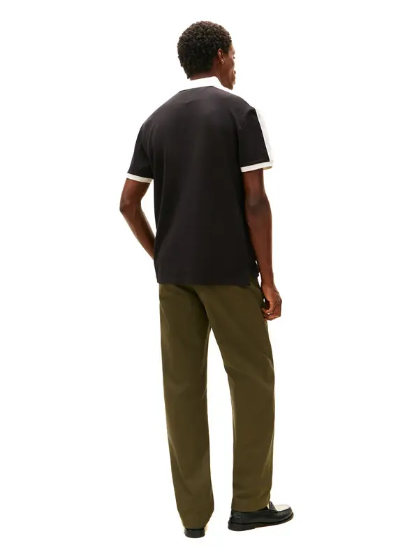 Mesh Detail Classic Short Sleeve Polo T-Shirt 4 Image