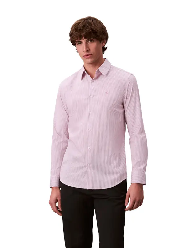 Thin Multi Stripe Stretch Slim Fit Shirt 3 Image