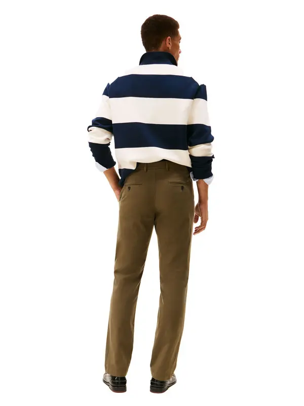Straight Fit Cotton Trousers 3 Image