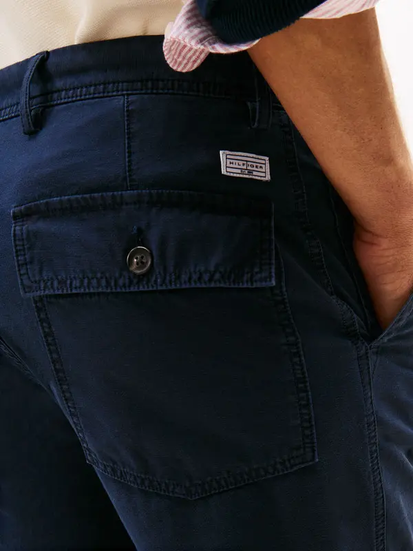 Washed Textured Sateen Utility Trousers 2 Image